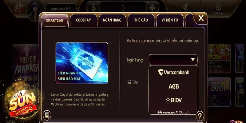 nạp tiền Sunwin Các phương thức nạp tiền Sunwin tiện lợi cho người chơi